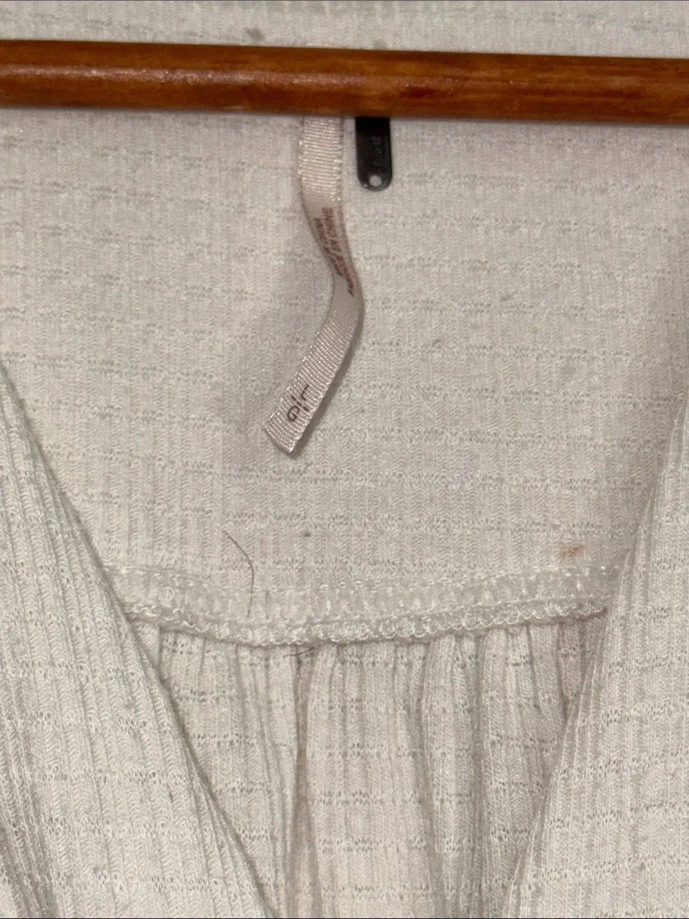Free People Soft Ivory Sleeveless Peplum Babydoll Top Sz Large